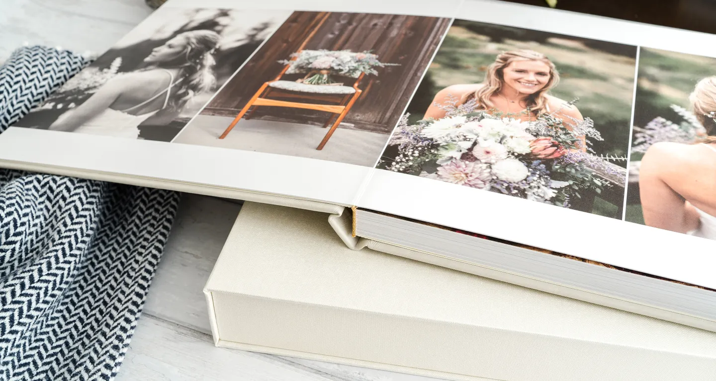 Traditional Linen Wedding Photo Album Book Bound Photo Book Modern