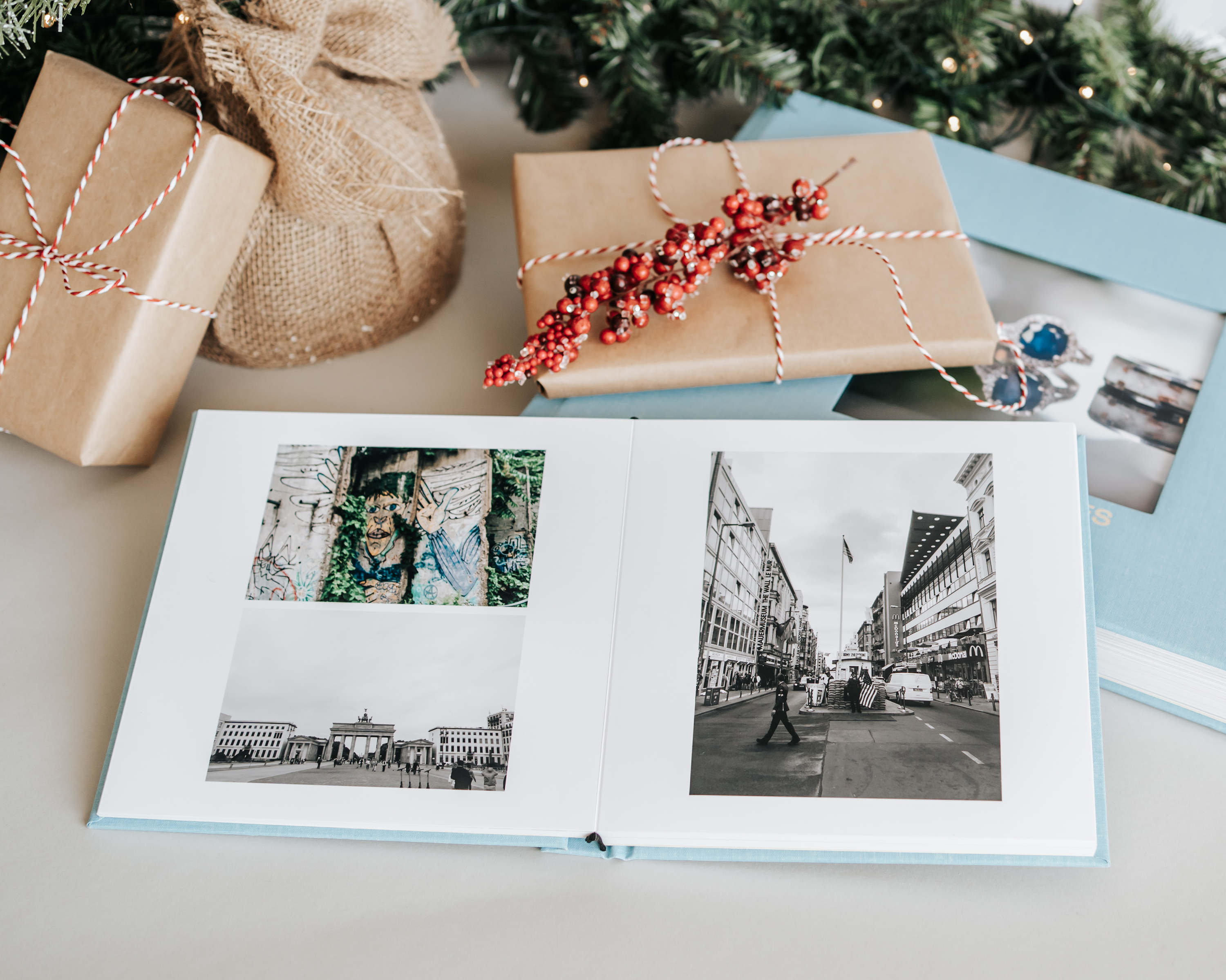 Parent photo album wrapped as a gift