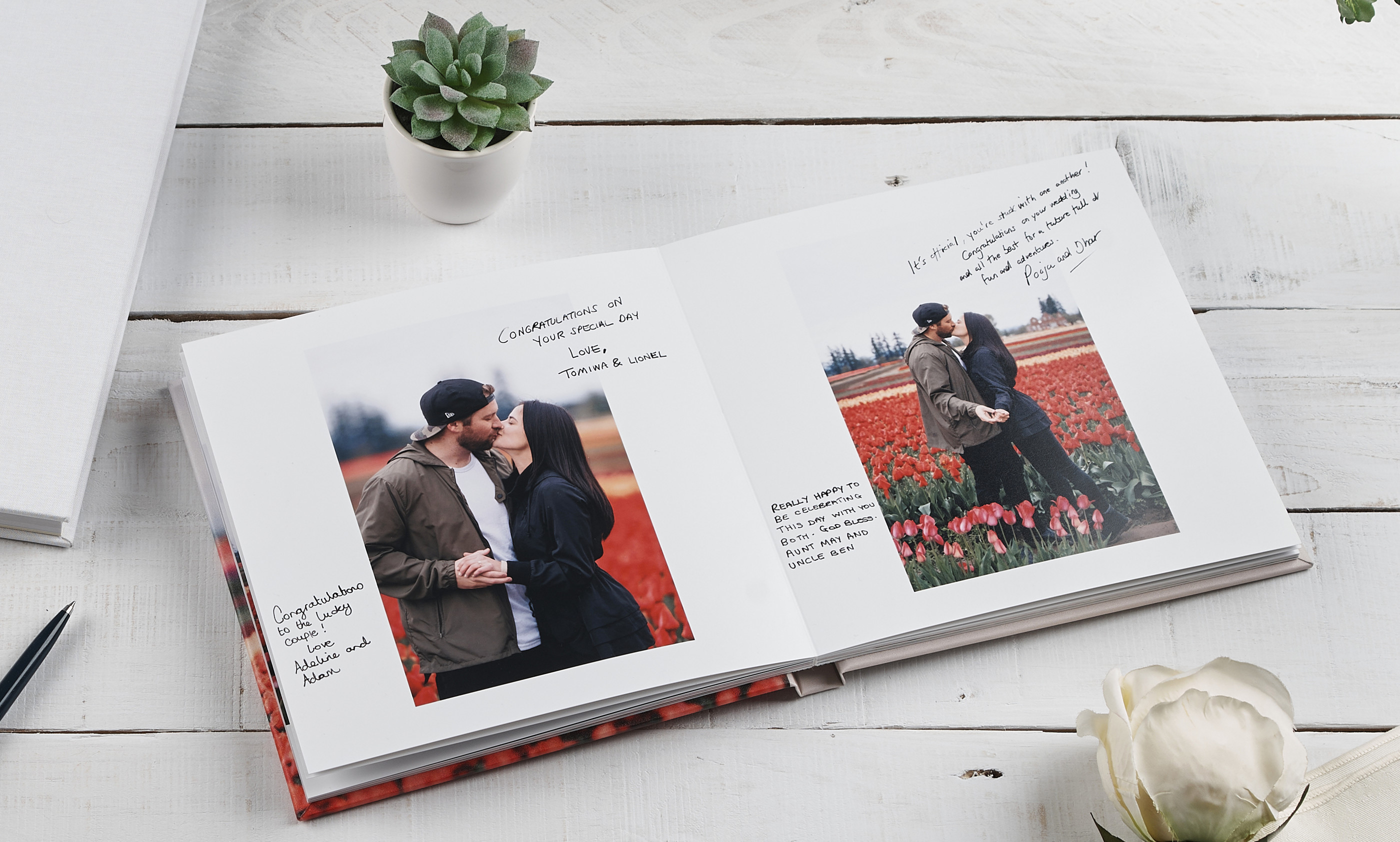 Presonalized Photo albums, Guestbook Album Presonalised Pages with space  for Pictures from PhotoBooh