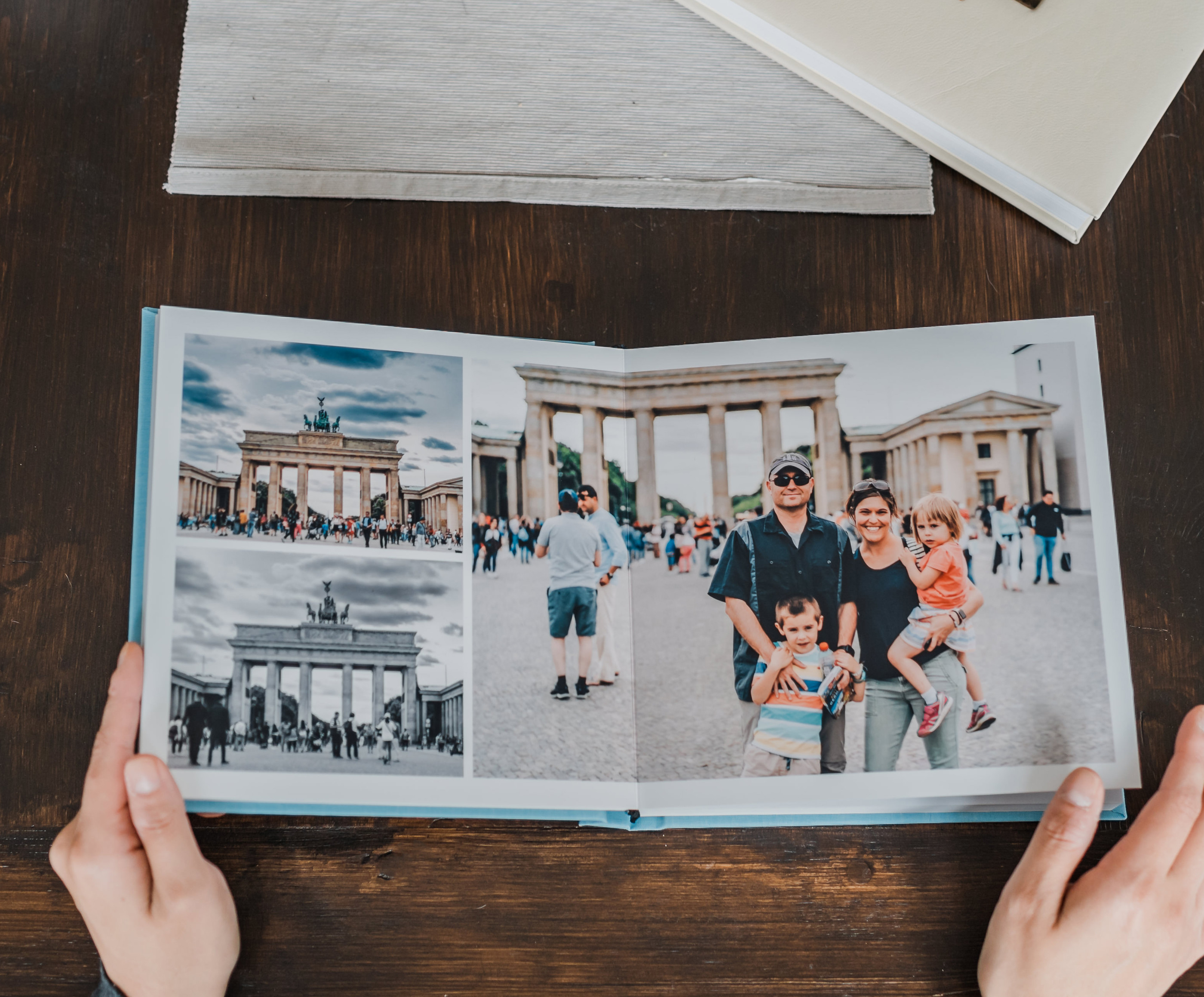 Premium travel photo album with thick pages
