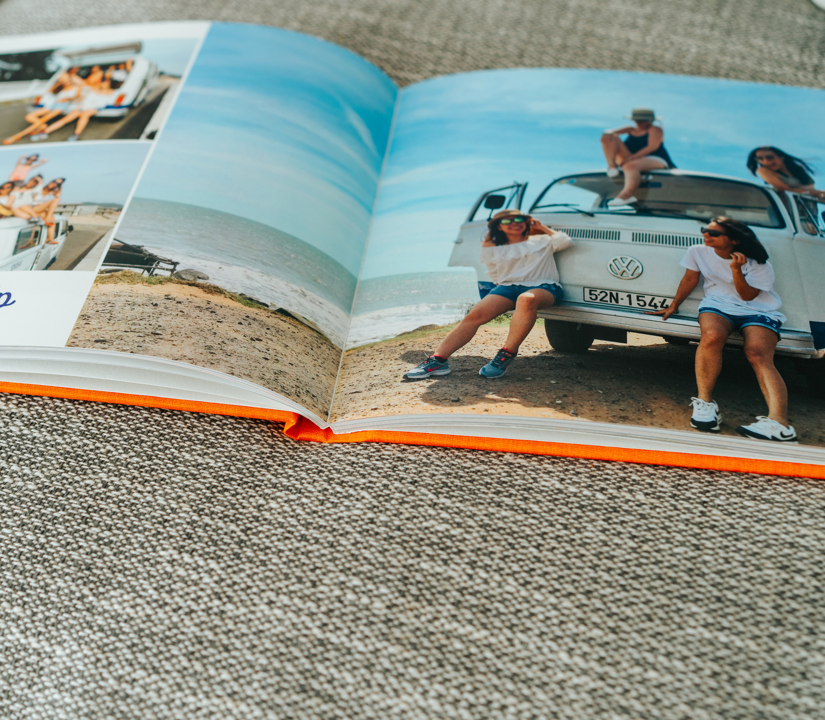 Photo book with holiday photos
