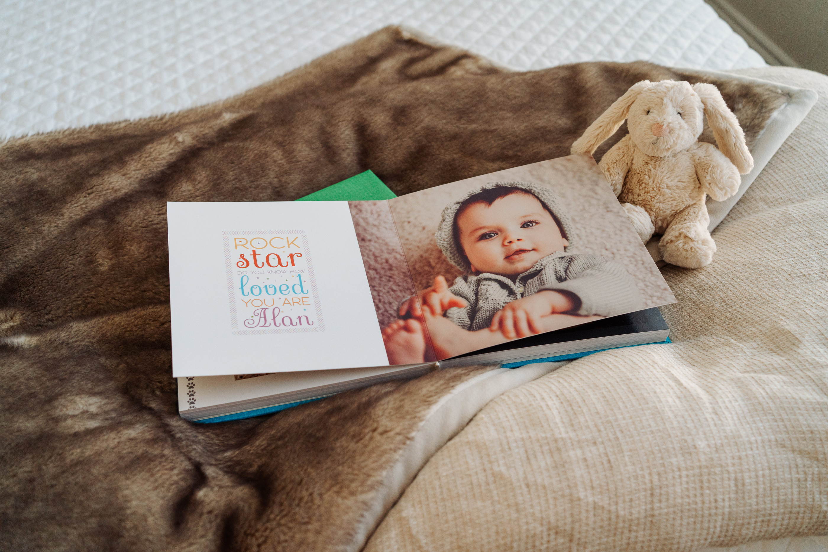 Photo book with baby boy