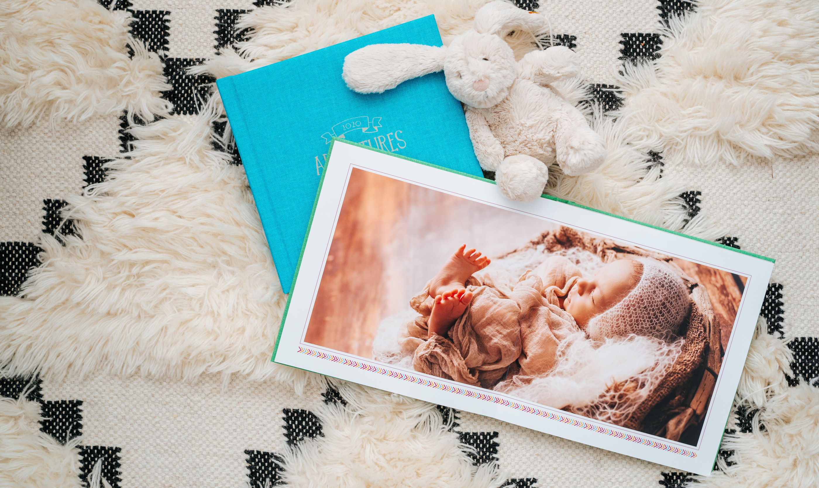 Premium baby photo book with thick pages