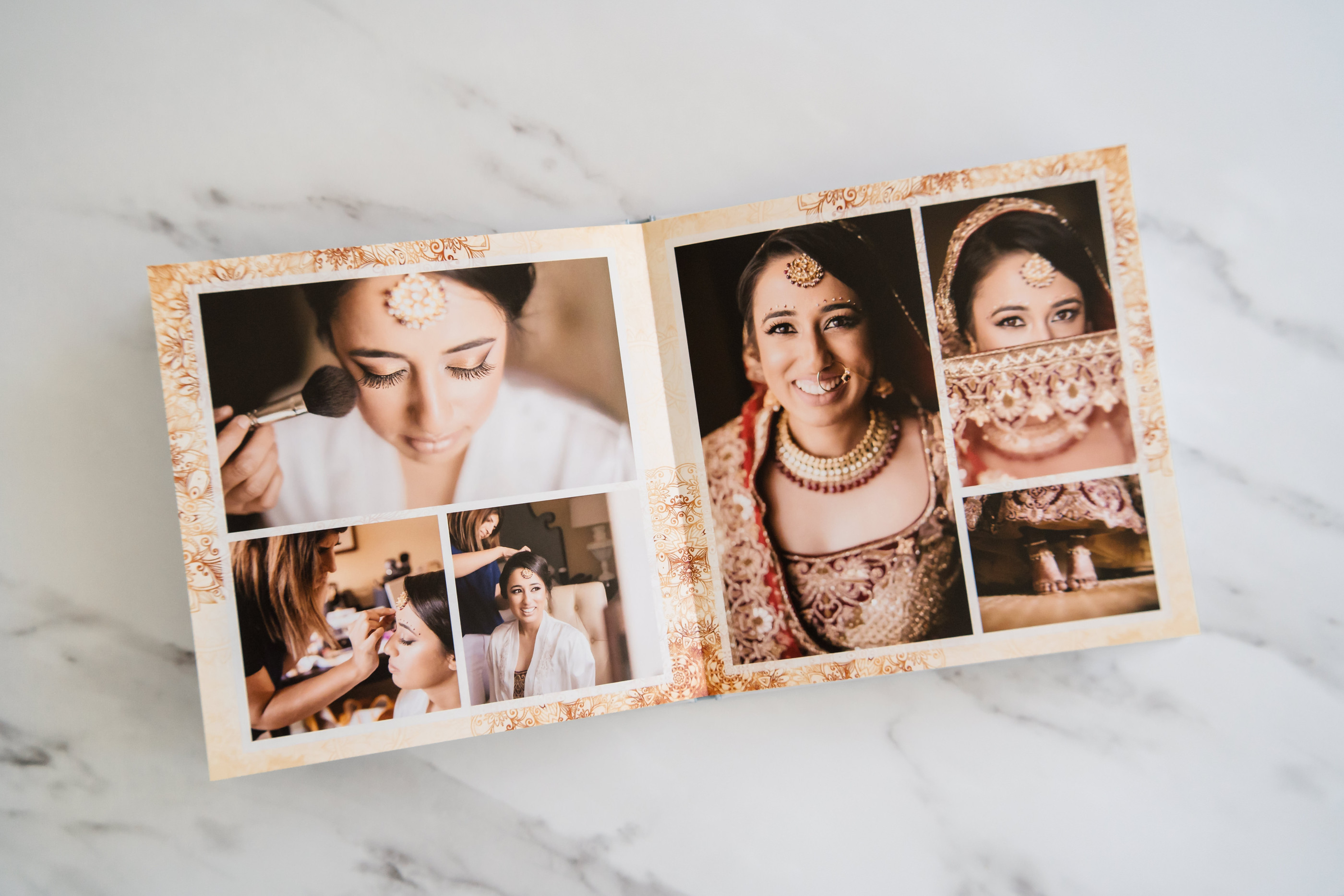 Echtfotobuch Hochzeit mit Fotos der Braut