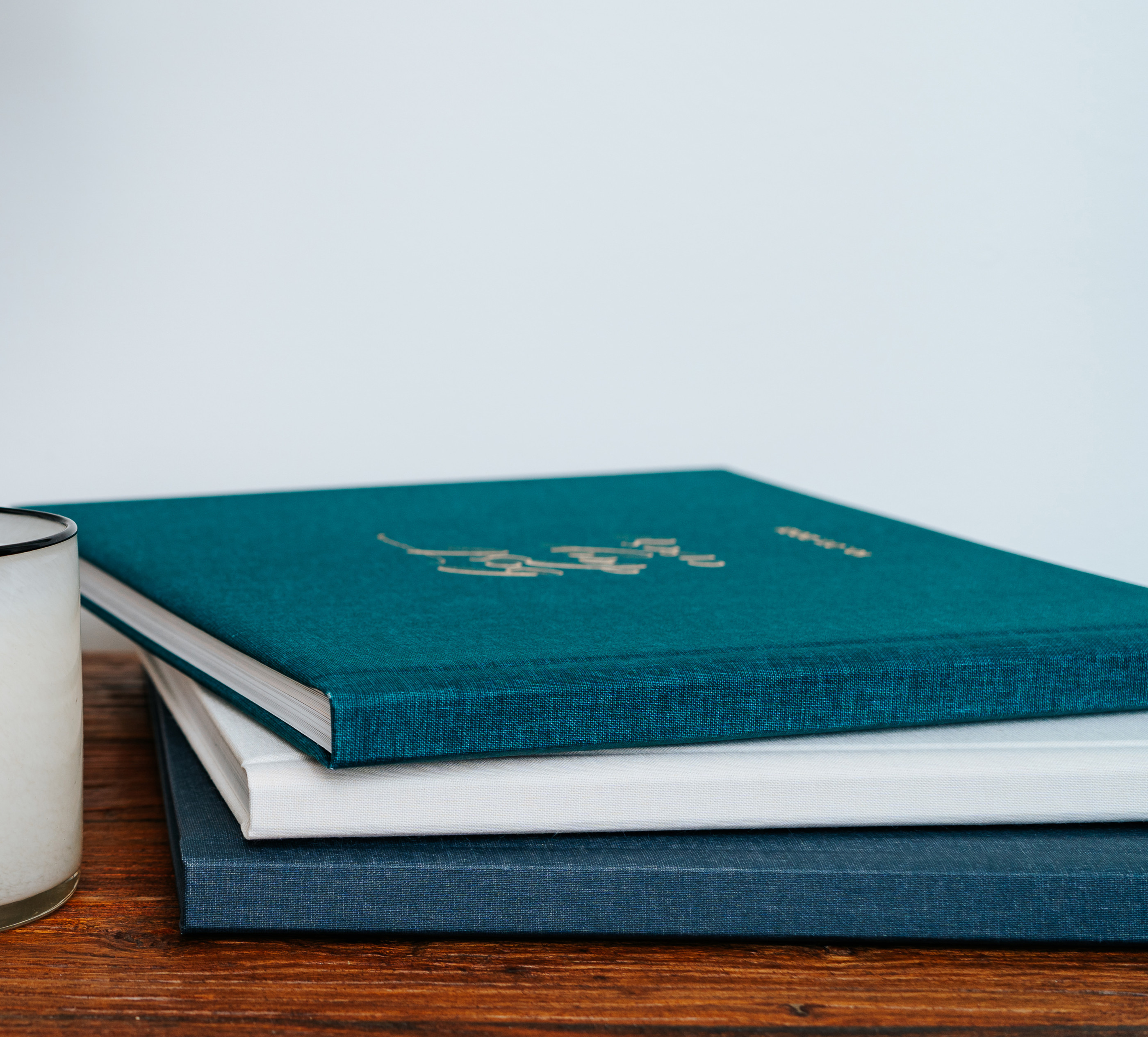 Linen wedding photo album covers