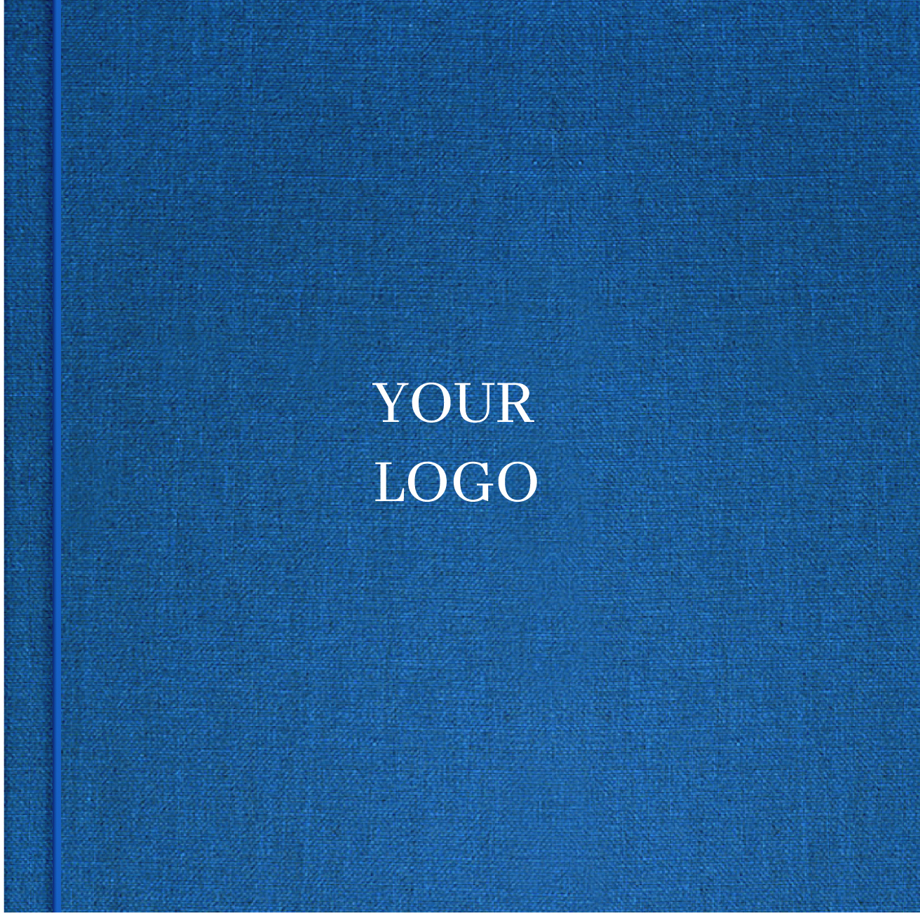 Photo album cover with example of your logo