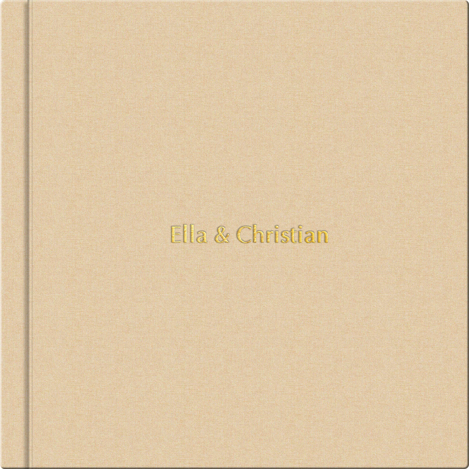 Photo album cover with embossing