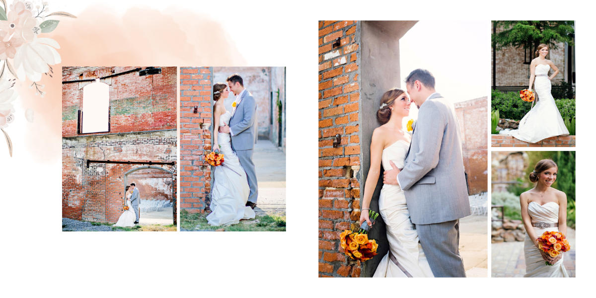 Floral wedding album design example