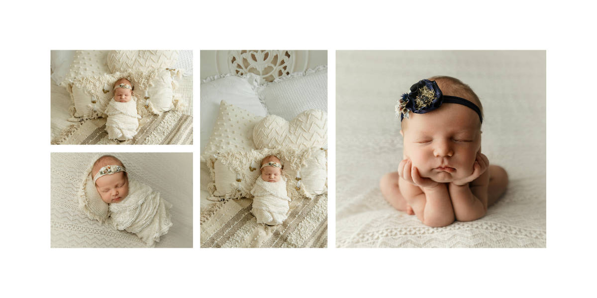 Personalised baby photo album layout