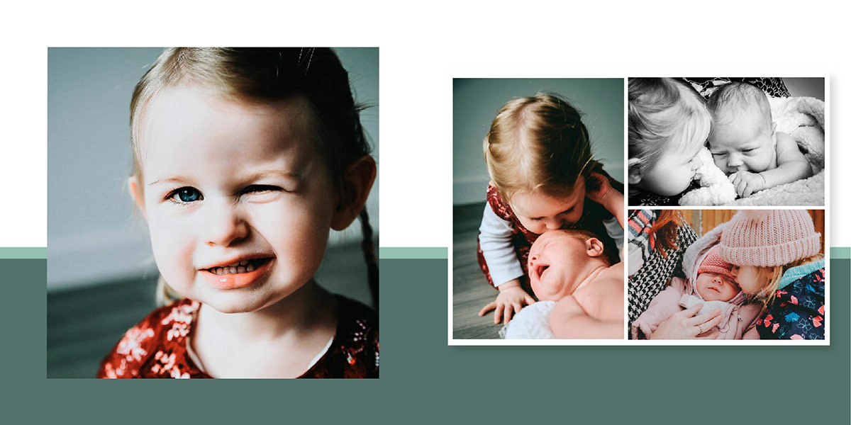 Custom baby photo book design
