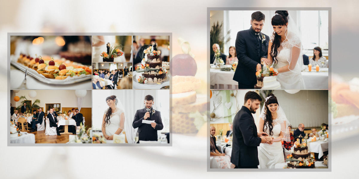 Hochzeitsfotobuch Gestaltung Beispiel