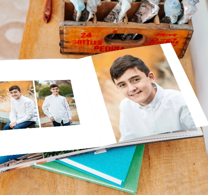 White Cotton Cards Album Portafoto Piccolo - Tema Bar Mitzvah Per Ragazze, 32 Foto 6x4, Fatto A Mano UK