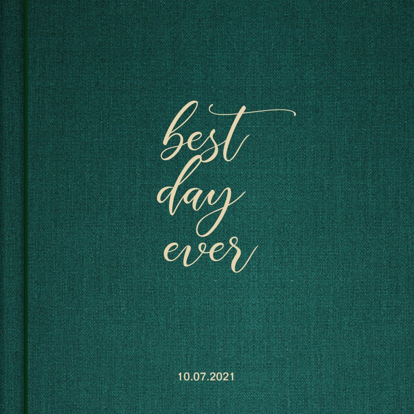 Wedding Photo Album with UV Printed Text