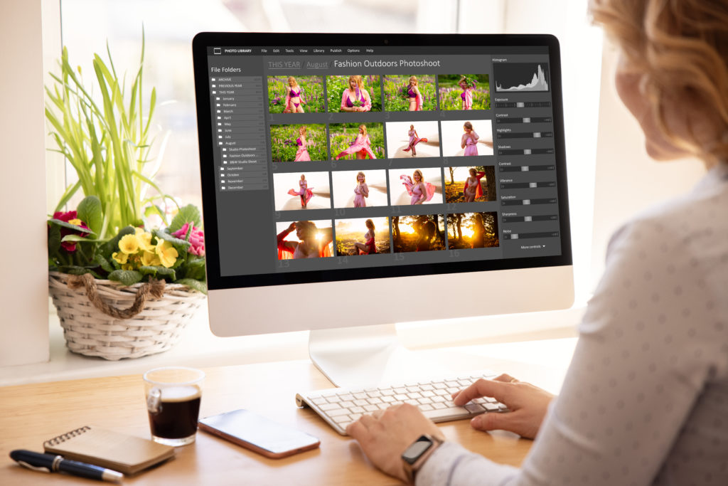 Organize and curate photos for a photo book