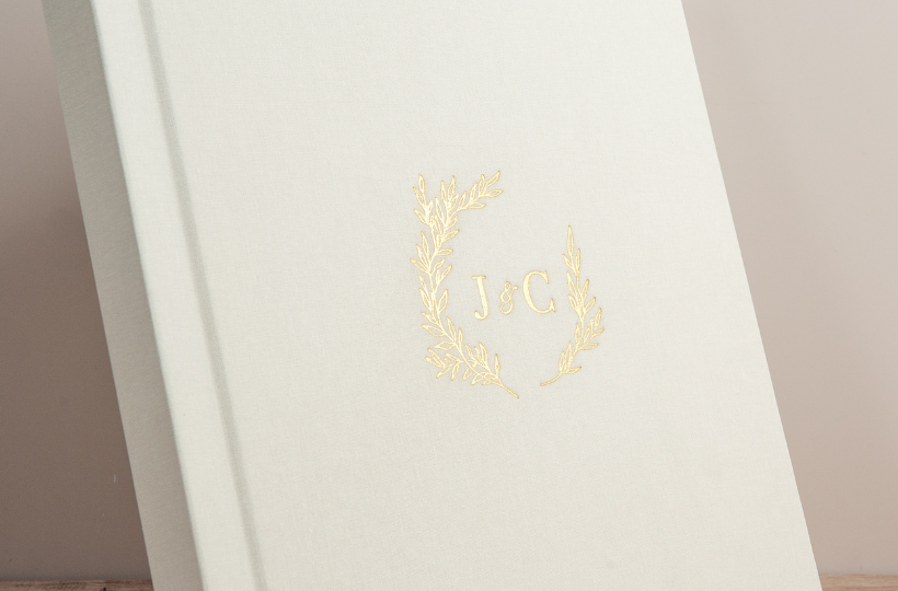 Custom Embossed Wedding Photo Album Cover