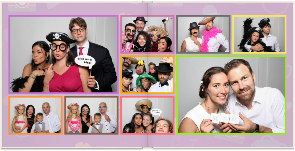 Wedding Album Layout - Photo Booth Fun