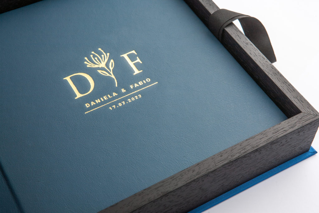 Personalized Embossing On Wedding Album With Leather Cover