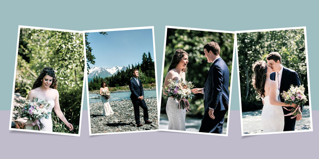 Wedding Photographs Framed With Bold Colors in a Playful Themed Wedding Album