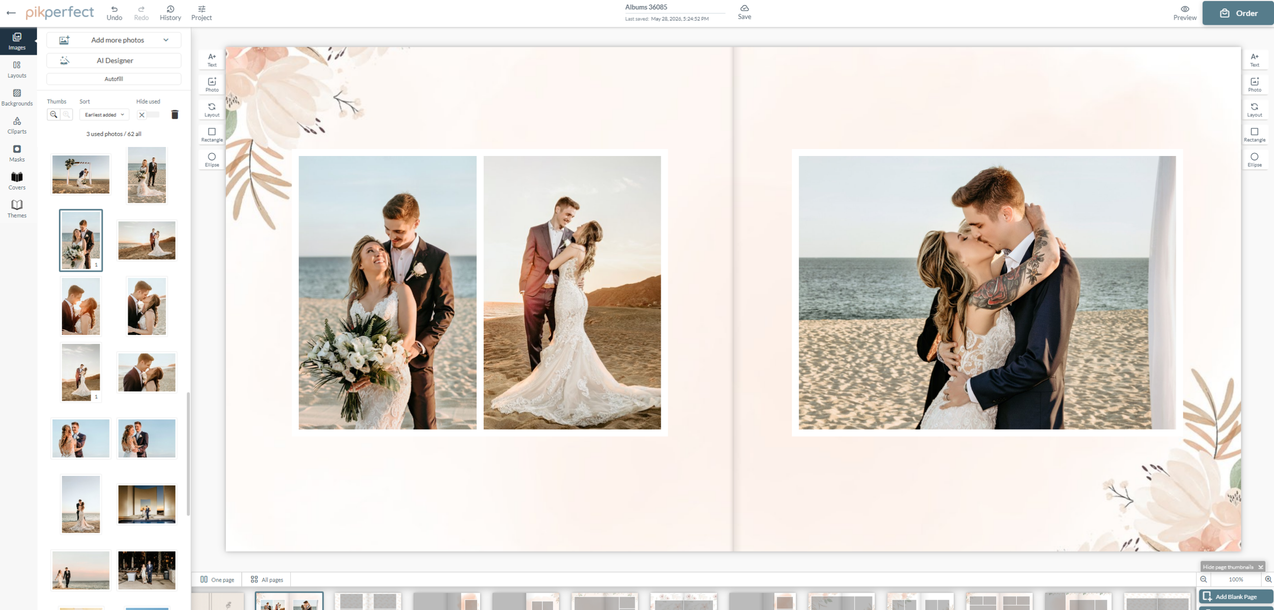 DIY album design using exclusive design templates. Your album designed by you, made perfect with professional layouts and human print check.